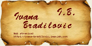 Ivana Bradilović vizit kartica